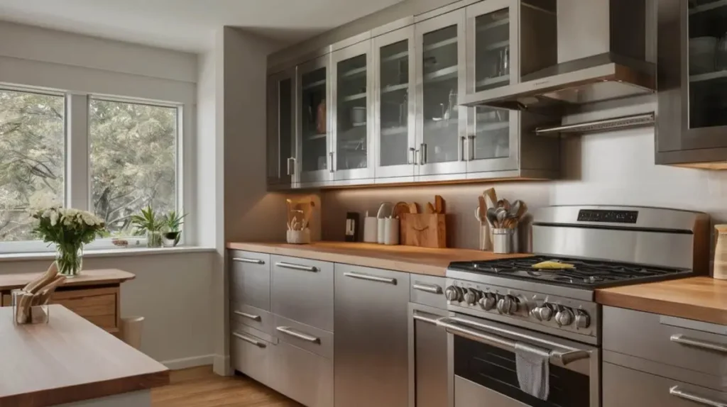 Organized Stainless Steel Kitchen